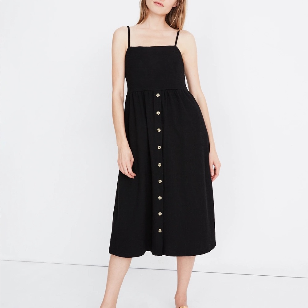Madewell cami button-front midi dress